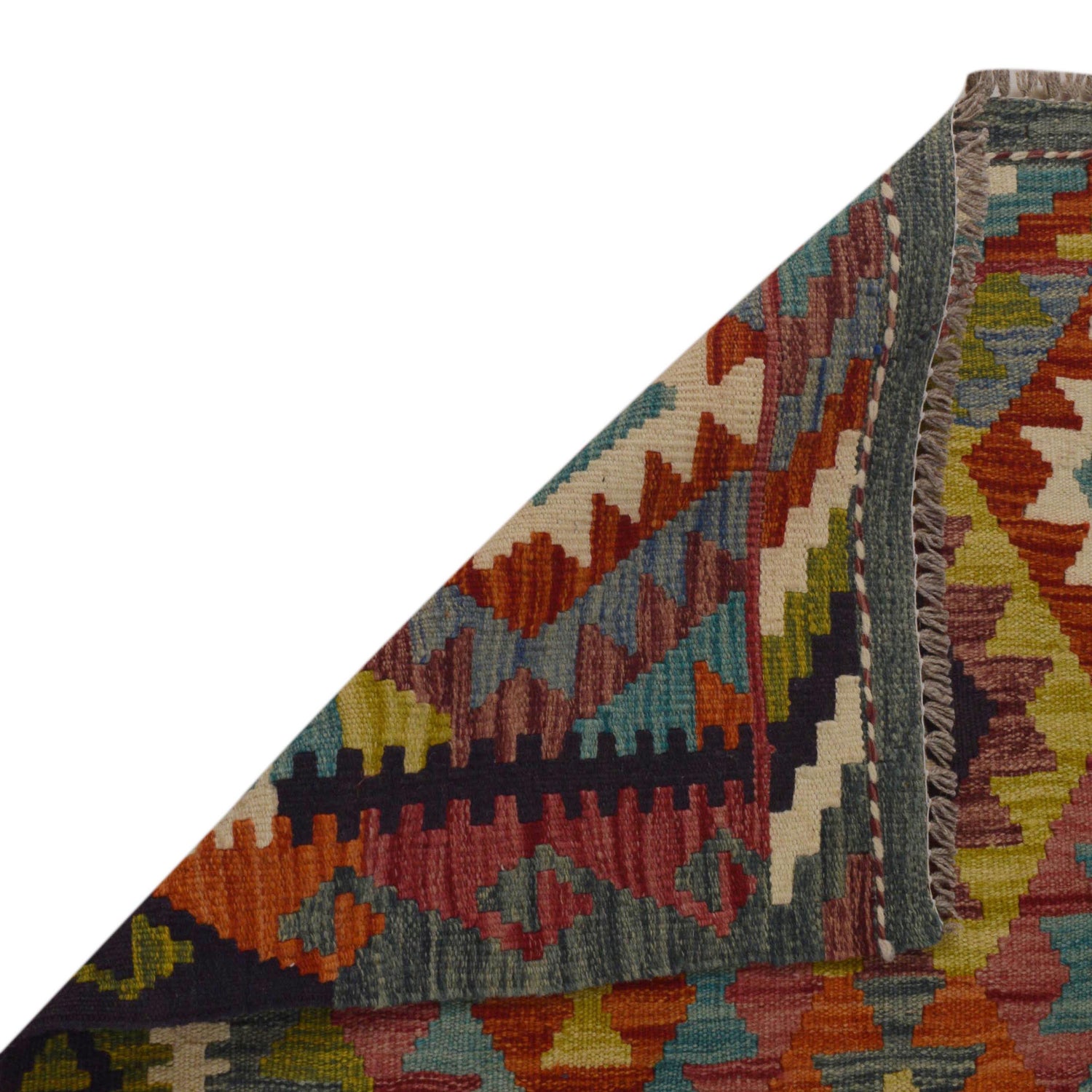 Handmade Vegetable Kilim 3' 3" x 4' 9" ft / 100 x 146 cm - No. P35693