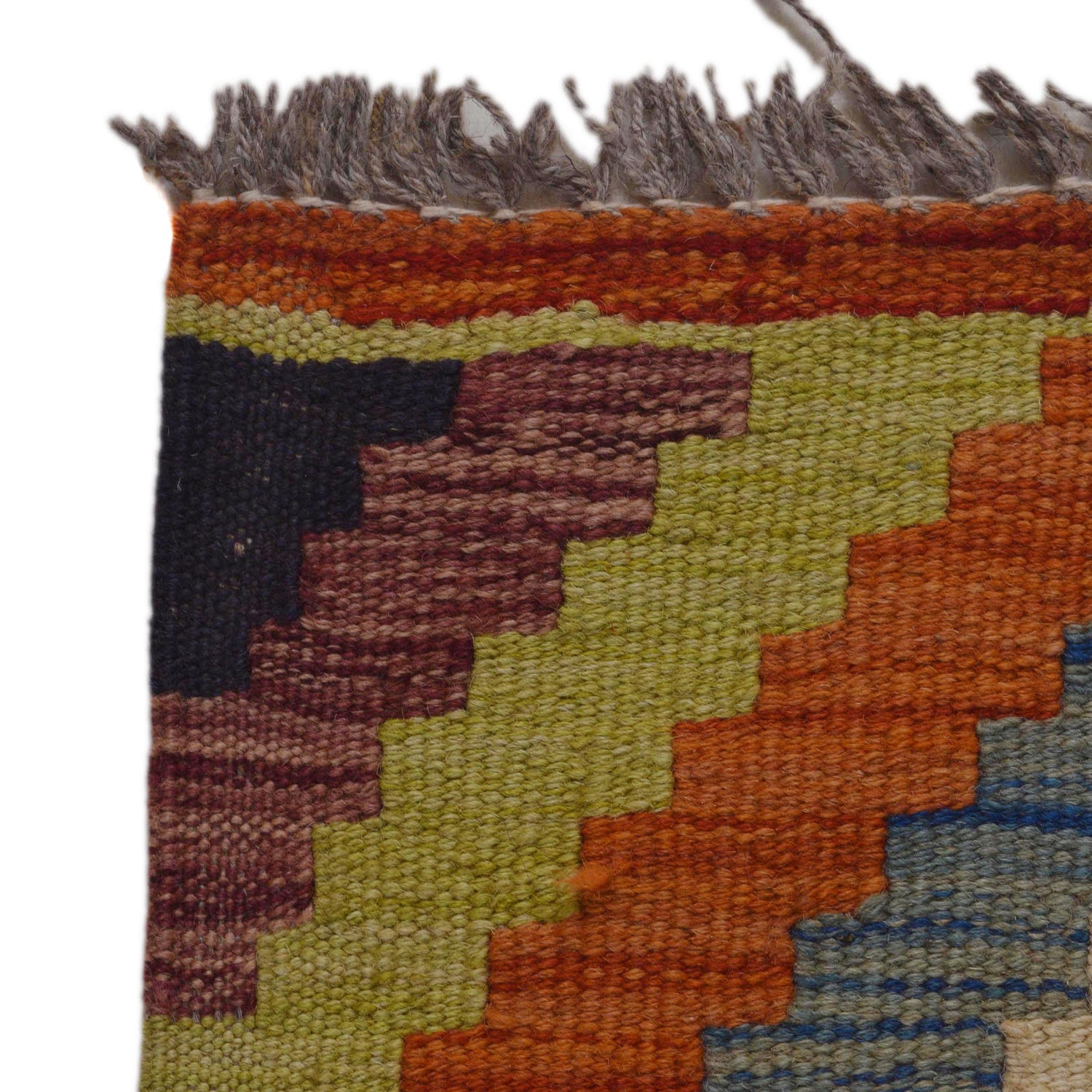Hand Knotted Afghan Style Kilim 3' 5" x 4' 8" ft / 104 x 141 cm - No. P35695