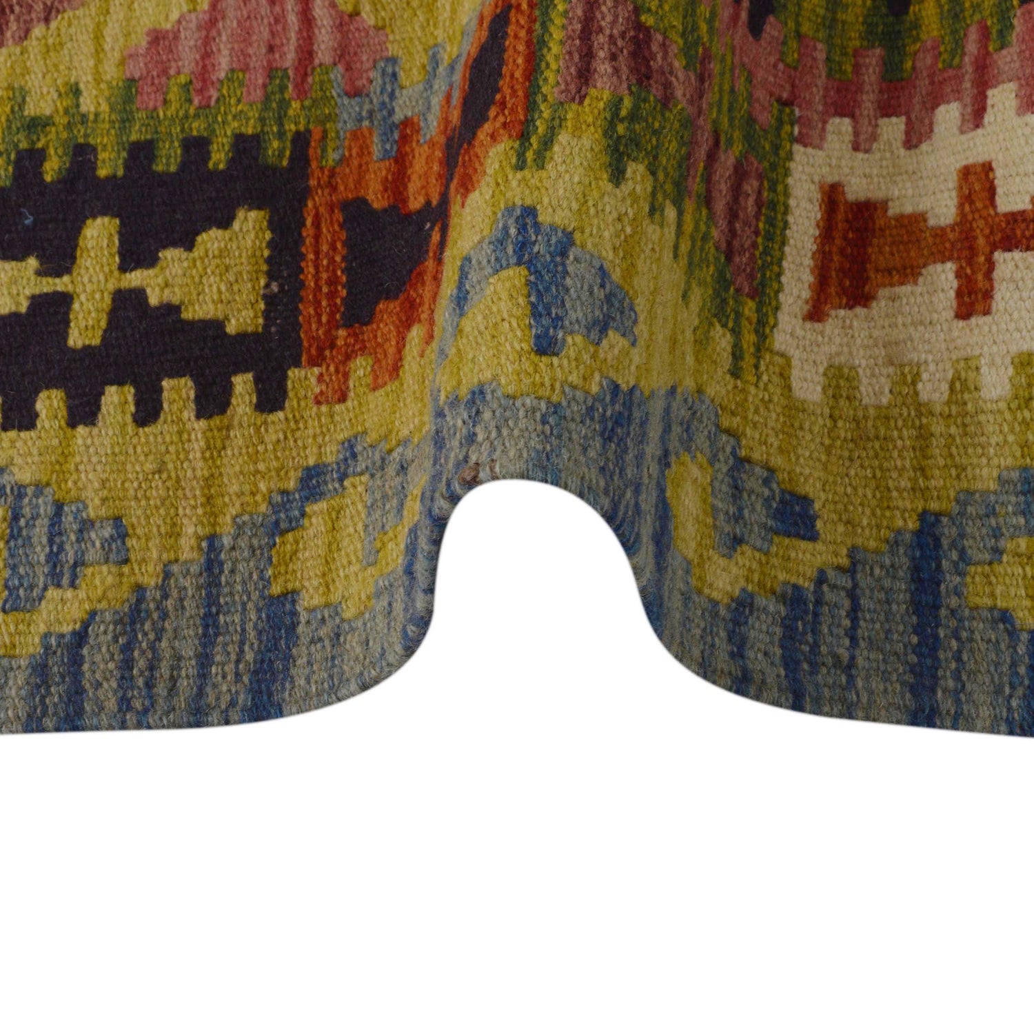 Hand Woven Wool Kelim 3' 3" x 4' 11" ft / 99 x 151 cm - No. P35696