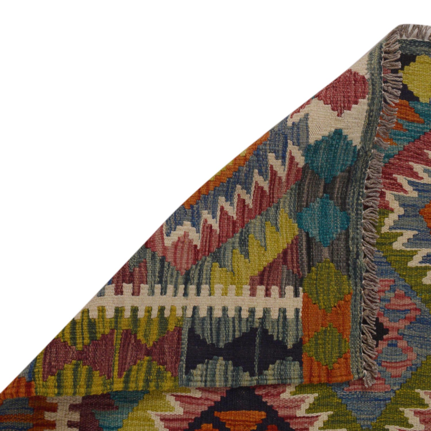 Handmade Turkish Design Wool Kilim 3' 4" x 4' 11" ft / 101 x 149 cm - No. P35697