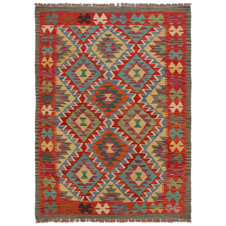 Small Size Chobi Kilim 3' 4" x 4' 9" ft / 102 x 144 cm - No. P35698