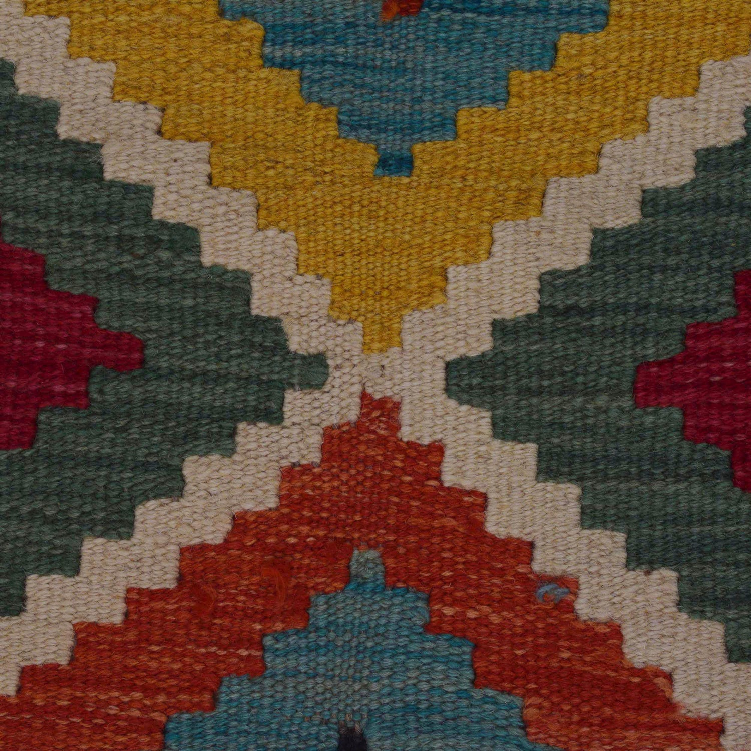Hand Knotted Flatweave Kilim 3' 4" x 4' 11" ft / 101 x 149 cm - No. P35699
