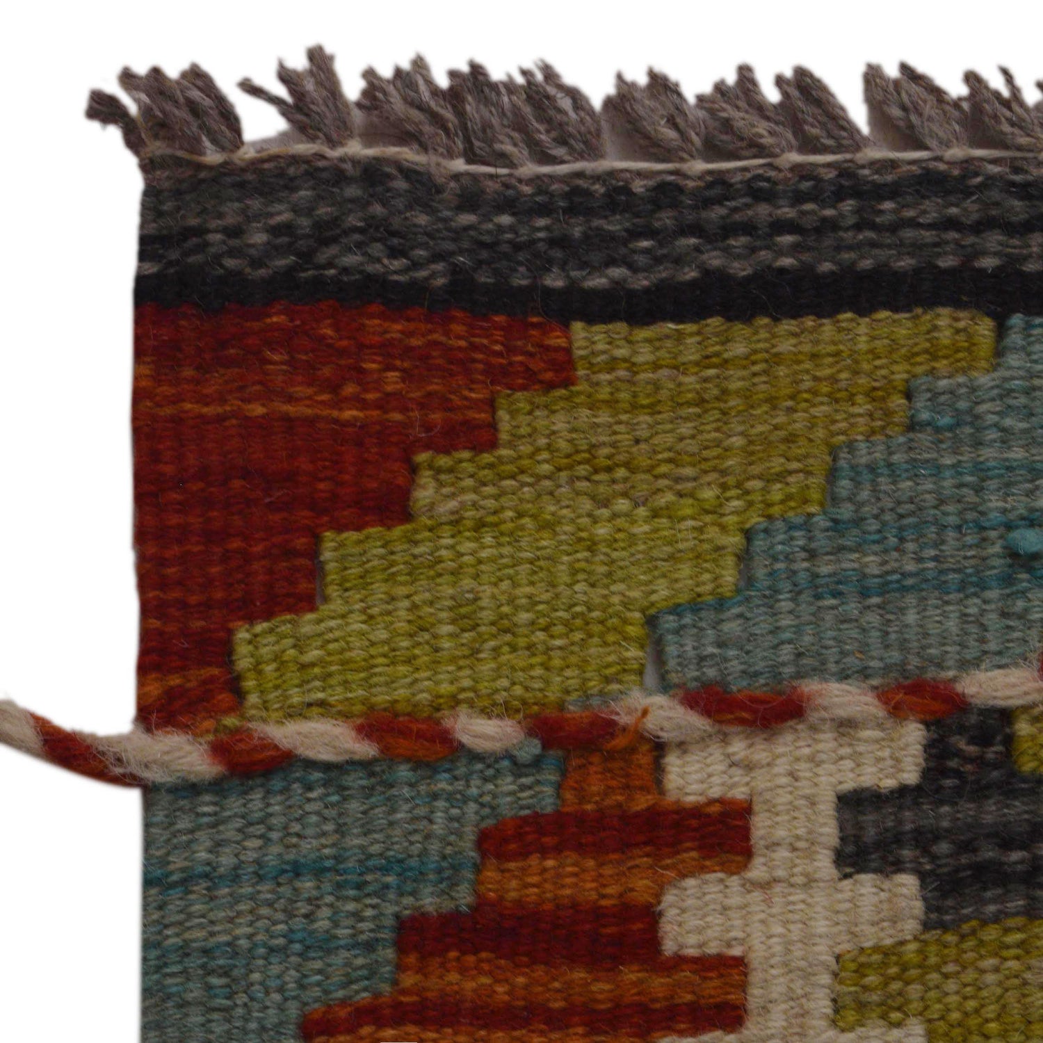 Handmade Afghan Vegetable Kilim 3' 4" x 5' 0" ft / 101 x 153 cm - No. P35700