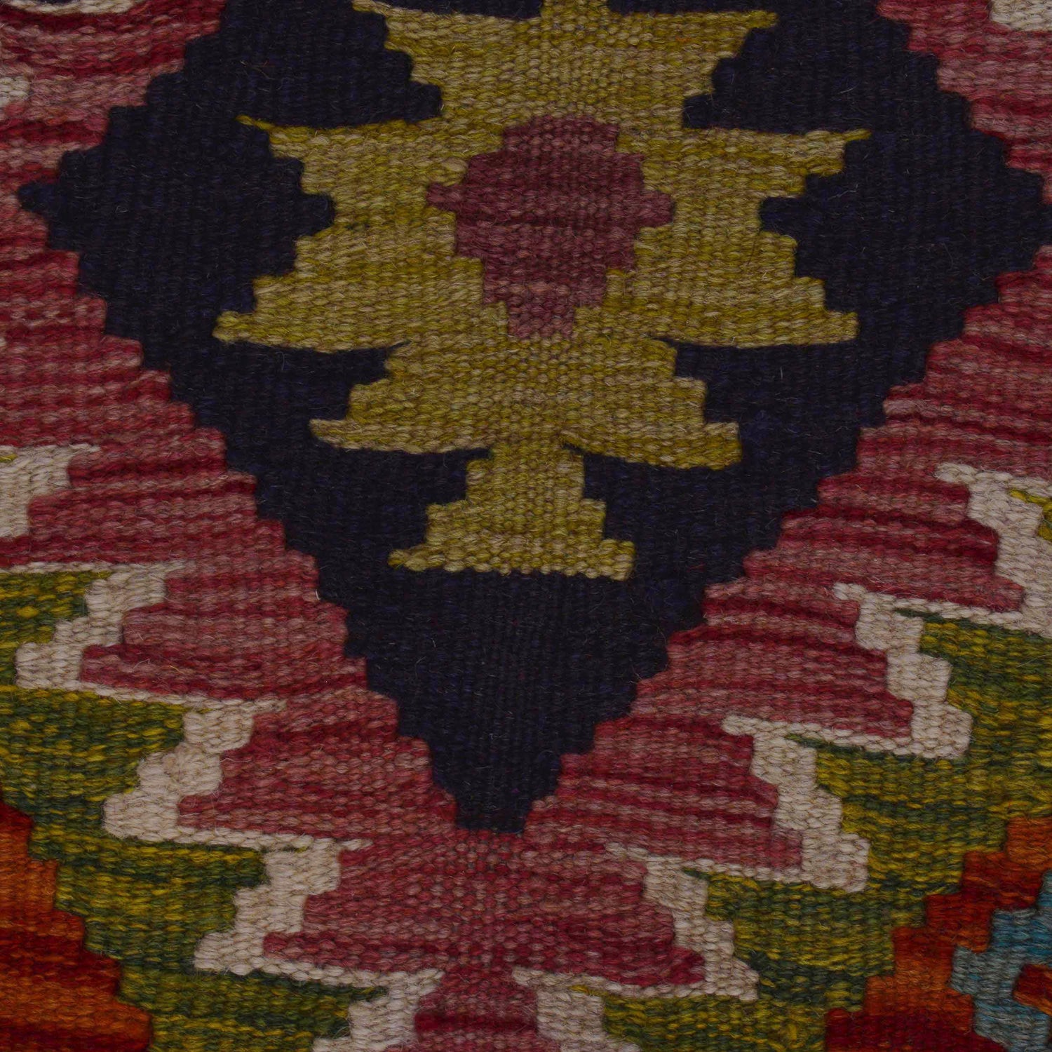 Handmade Afghan Vegetable Kilim 3' 4" x 5' 0" ft / 101 x 153 cm - No. P35700