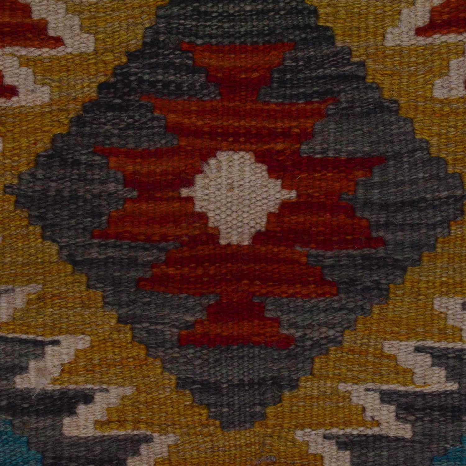 Hand Knotted Afghan Style Kilim 3' 4" x 4' 11" ft / 101 x 149 cm - No. P35706