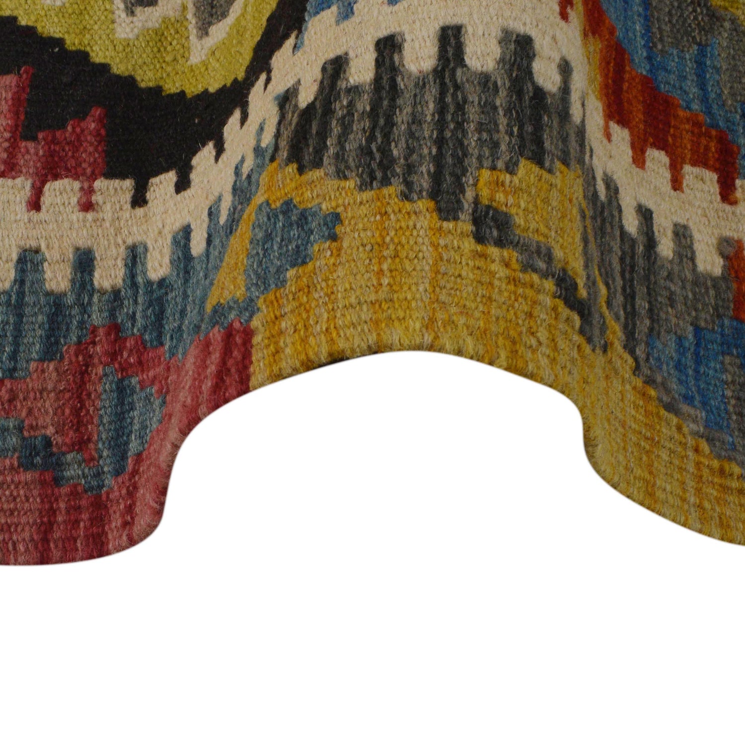 Hand Knotted Afghan Style Kilim 3' 4" x 4' 11" ft / 101 x 149 cm - No. P35706