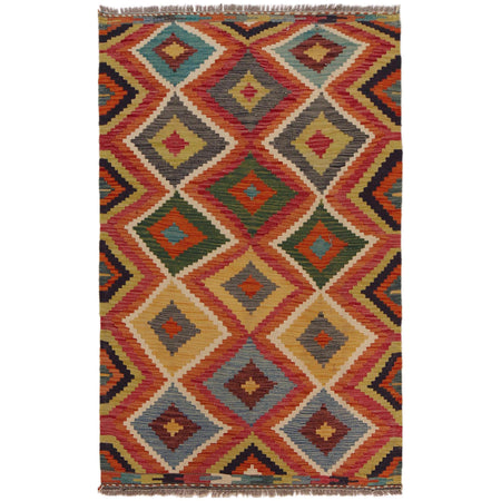 Handmade Vegetable Kilim 3' 1" x 5' 0" ft / 95 x 152 cm - No. P35714