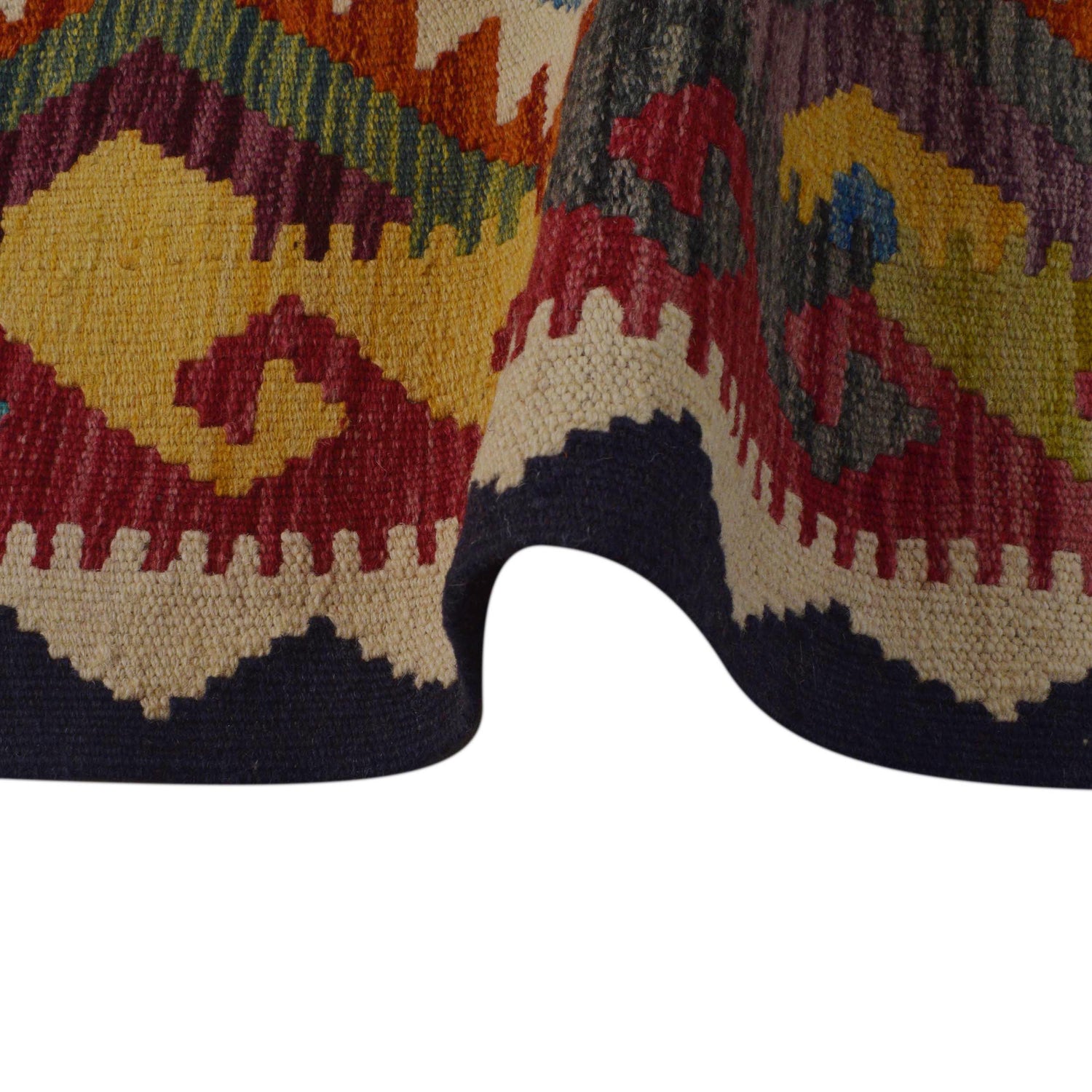 Handmade Vegetable Kelim 3' 2" x 5' 3" ft / 97 x 160 cm - No. P35715