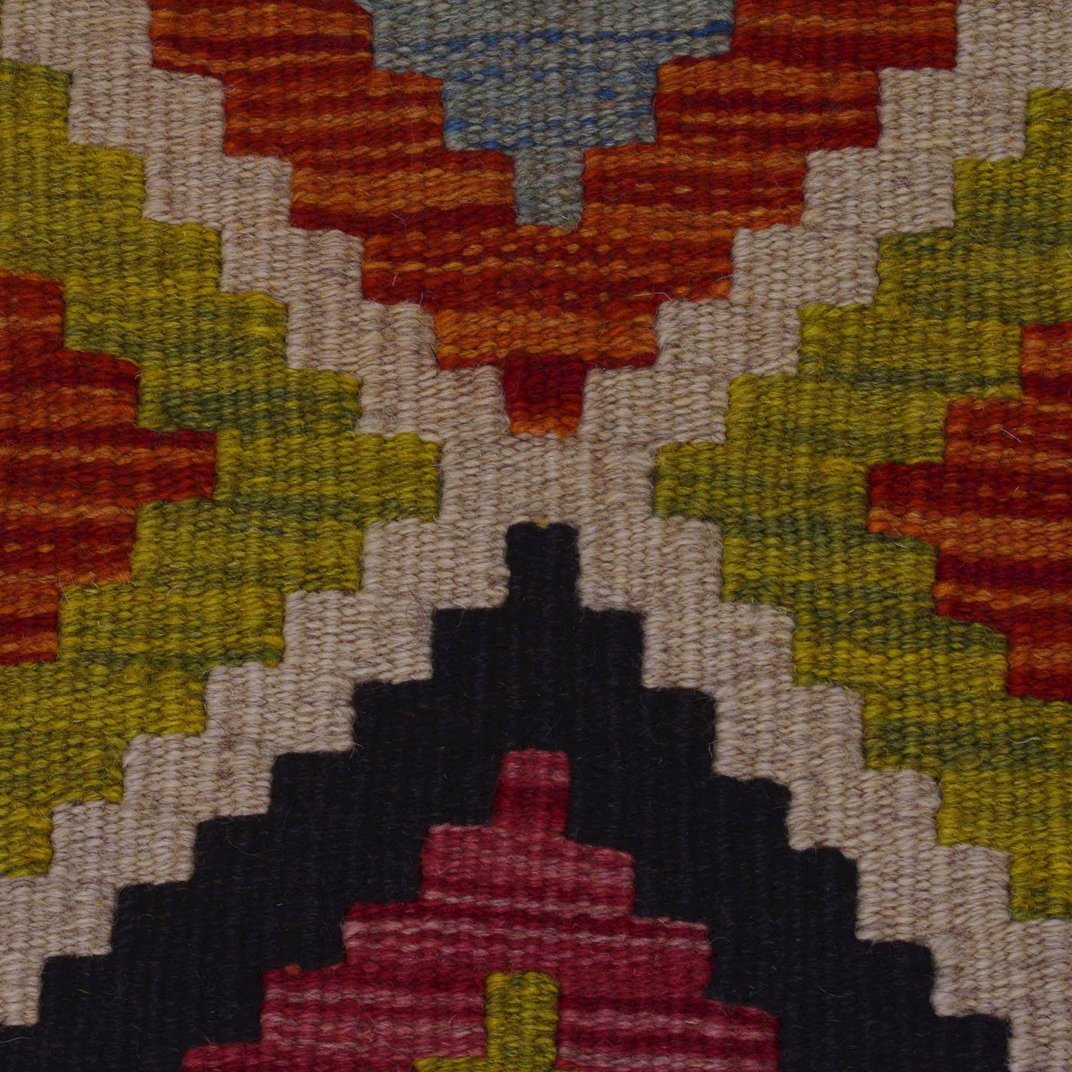 Hand Knotted Afghan Style Kilim 3' 4" x 4' 11" ft / 101 x 149 cm - No. P35716