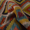 Hand Knotted Afghan Style Kilim 3' 4" x 4' 11" ft / 101 x 149 cm - No. P35716