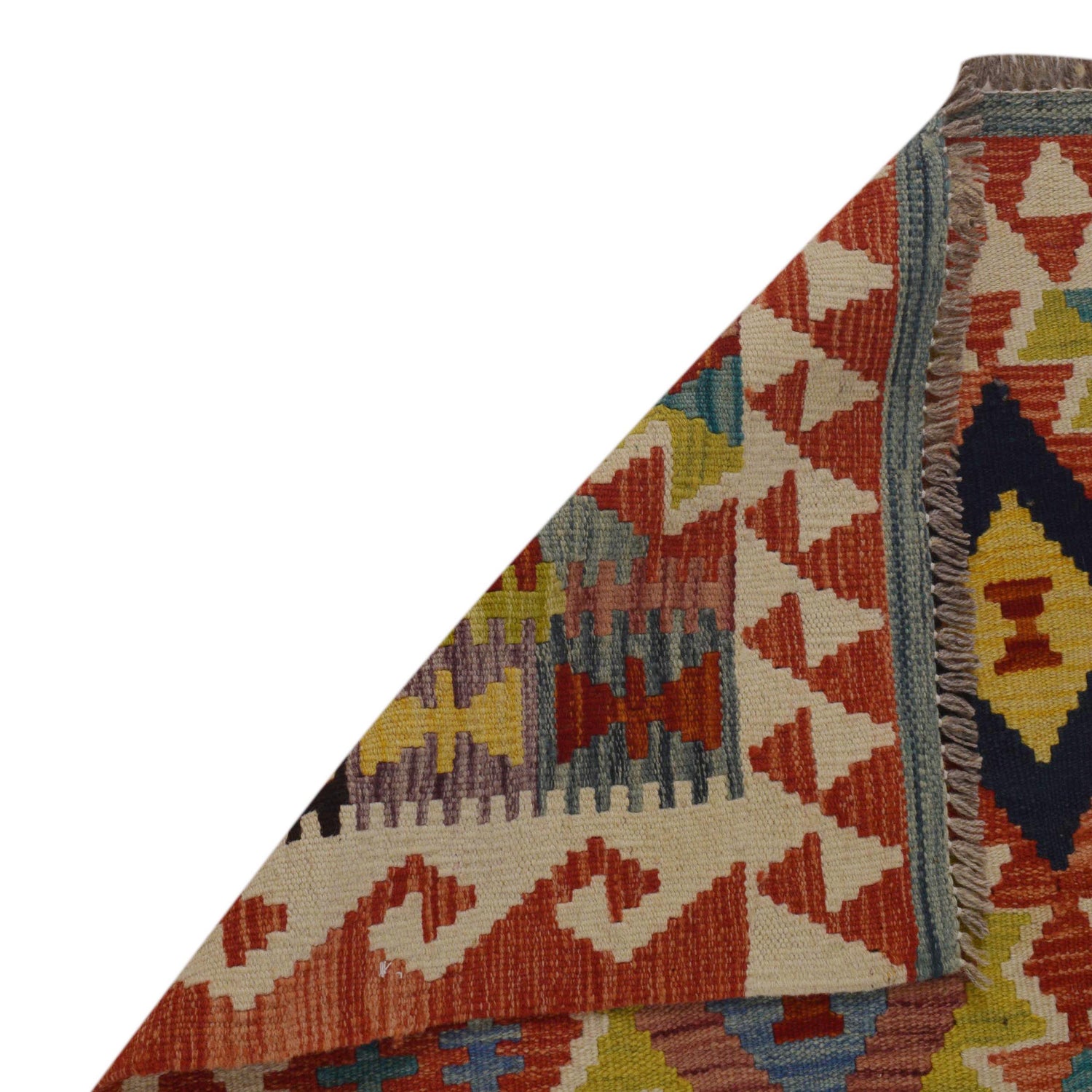 Handmade Turkish Design Wool Kilim 3' 4" x 4' 10" ft / 102 x 148 cm - No. P35718