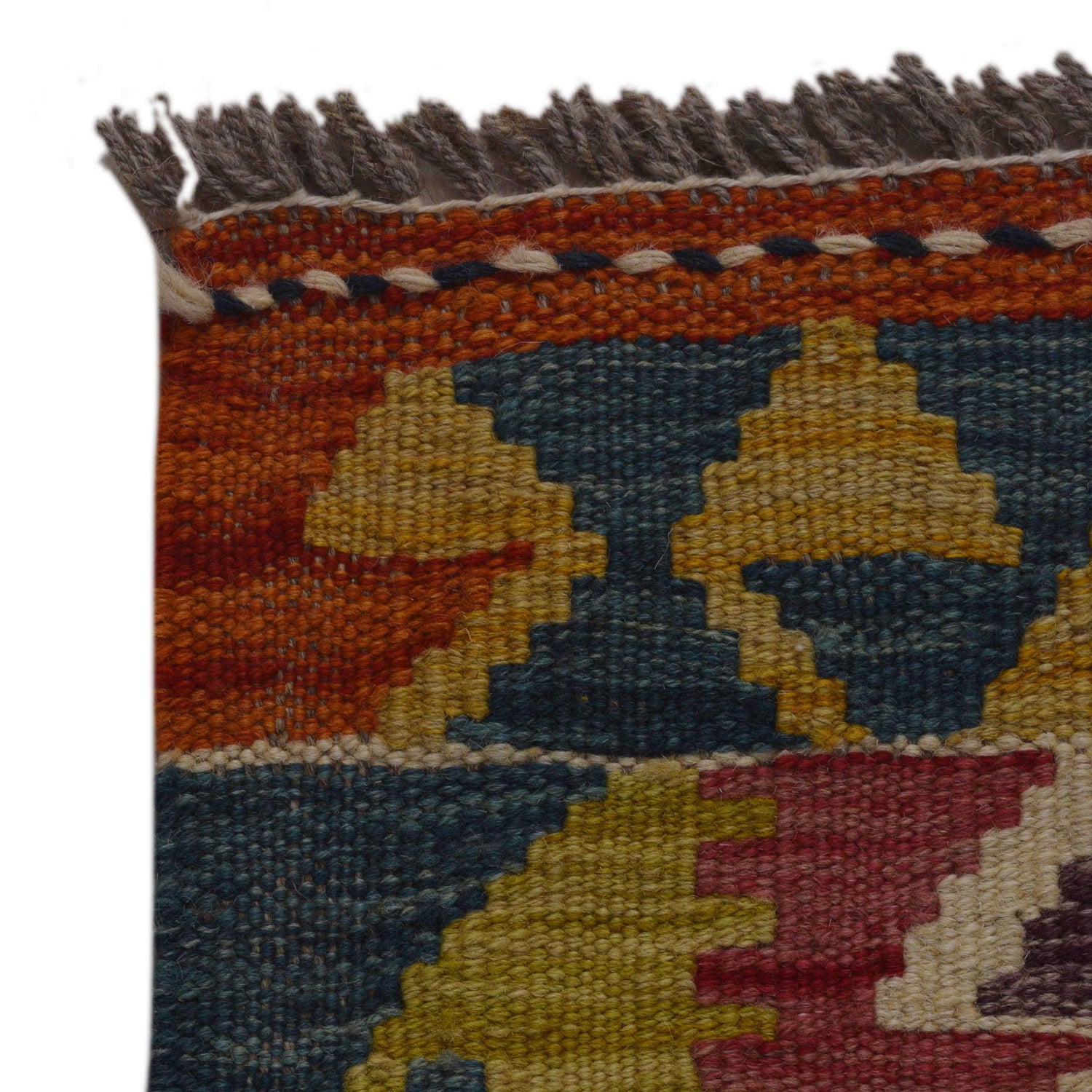 Handmade Afghan Vegetable Kilim 3' 4" x 5' 1" ft / 102 x 156 cm - No. P35721