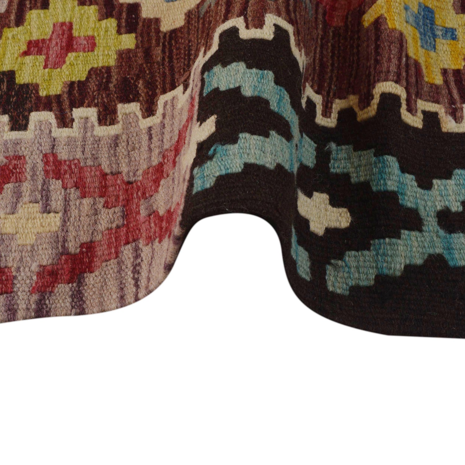 Hand Made Afghan Kilim 3' 5" x 4' 10" ft / 104 x 147 cm - No. P35722