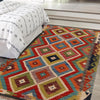 Multi Color ful Flat-Weave Wool Kilim 3' 3" x 5' 0" ft / 100 x 152 cm - No. P35723