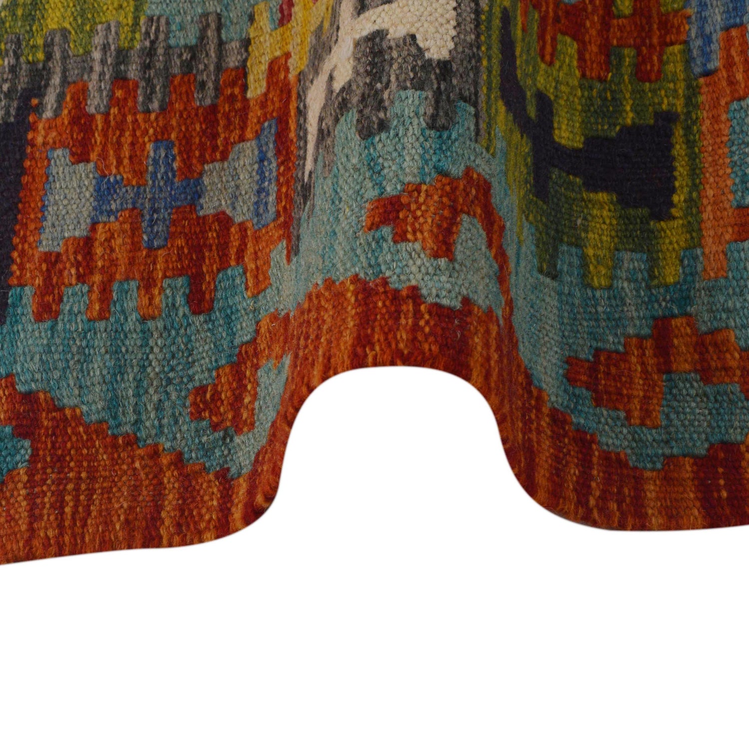 Handmade Vegetable Kilim 3' 3" x 4' 9" ft / 100 x 145 cm - No. P35724