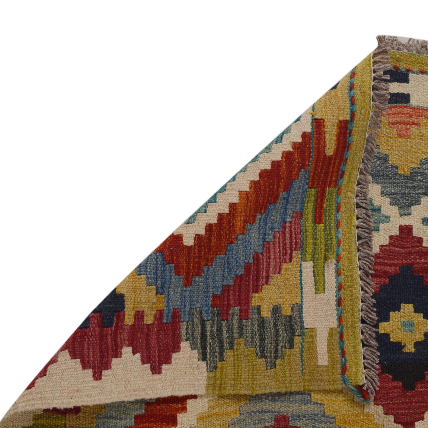 Handmade Vegetable Kelim 3' 4" x 4' 11" ft / 101 x 150 cm - No. P35725