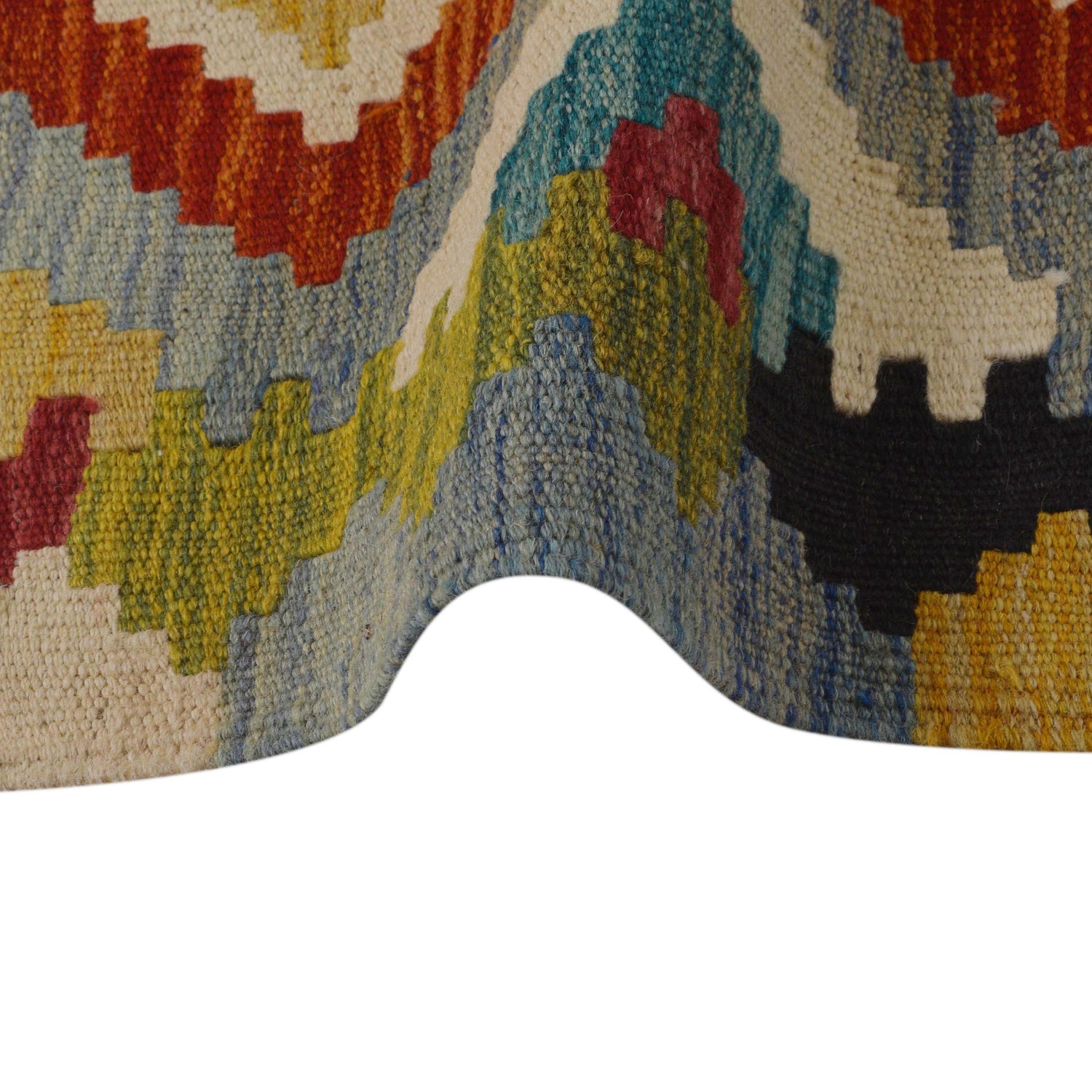 Handmade Vegetable Kelim 3' 4" x 4' 11" ft / 101 x 150 cm - No. P35725