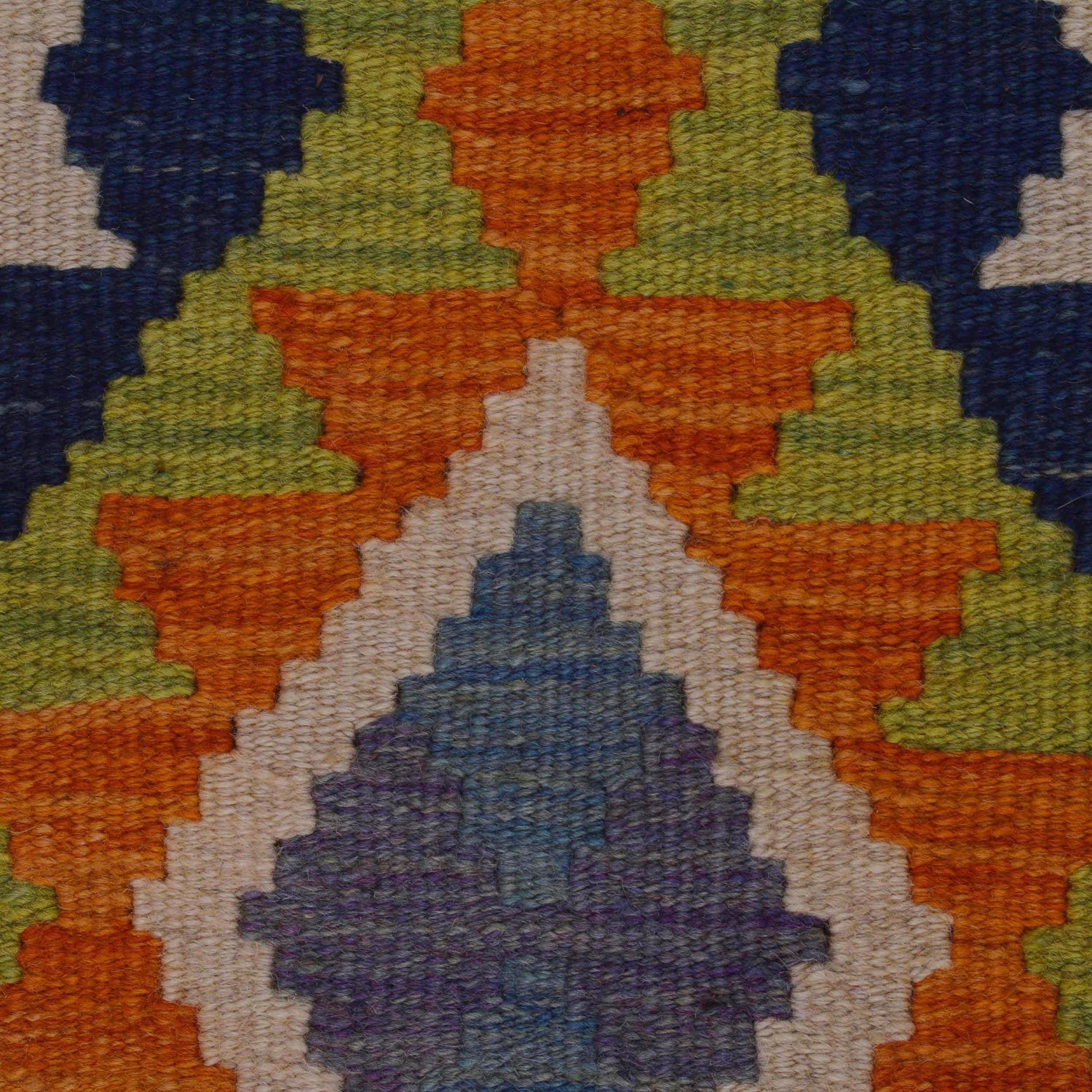 Hand Knotted Afghan Style Kilim 3' 8" x 5' 0" ft / 112 x 152 cm - No. P35726