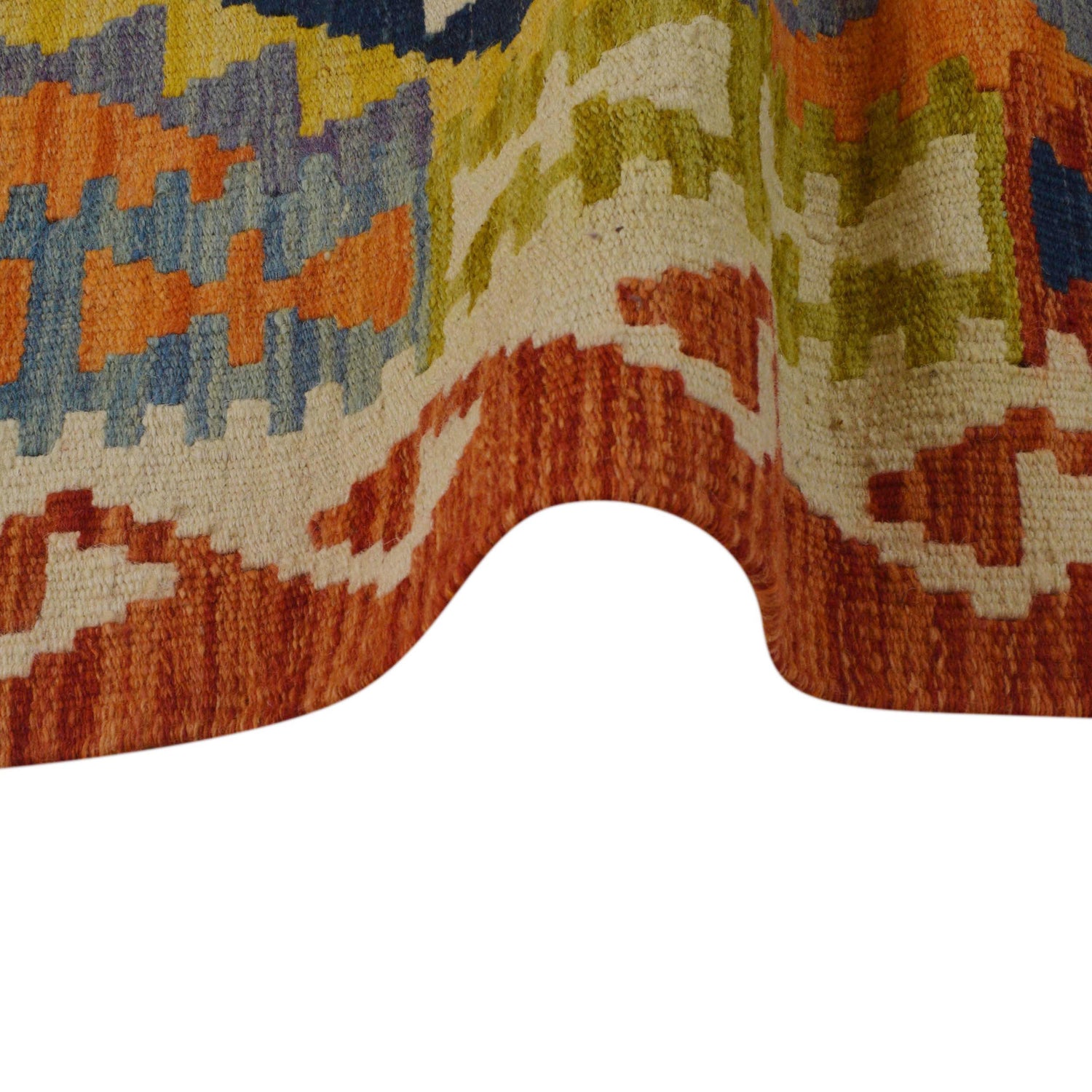 Hand Knotted Afghan Style Kilim 3' 8" x 5' 0" ft / 112 x 152 cm - No. P35726