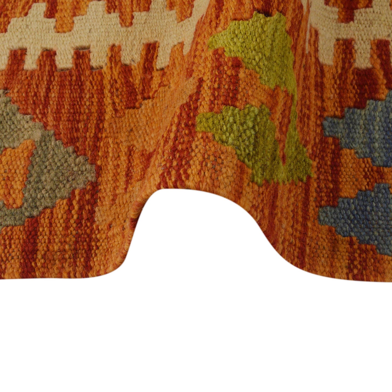 Hand Woven Wool Kelim 3' 4" x 4' 9" ft / 102 x 146 cm - No. P35727