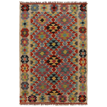 Small Size Chobi Kilim 3' 3" x 4' 10" ft / 99 x 147 cm - No. P35729