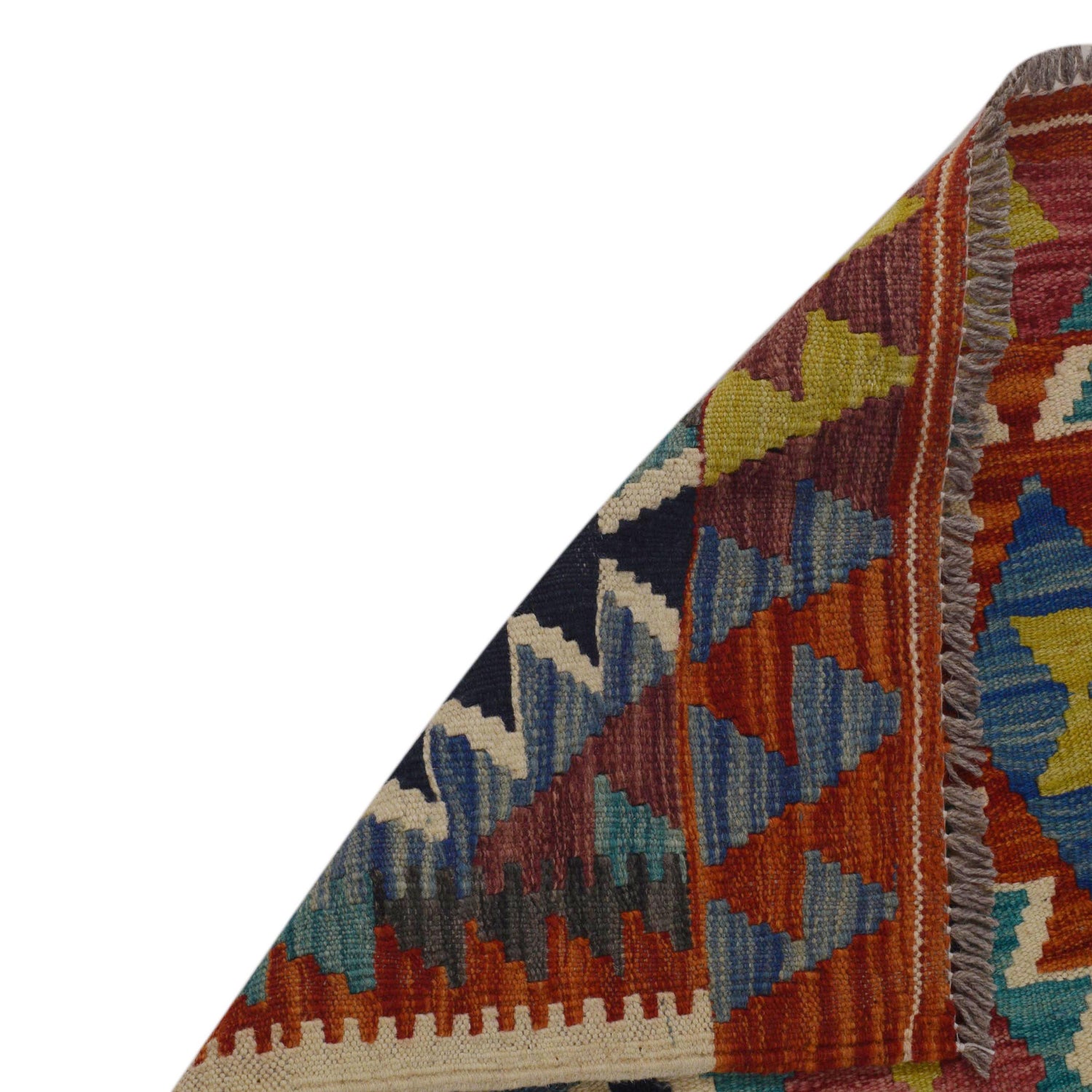 Hand Made Afghan Kilim 3' 2" x 5' 1" ft / 98 x 155 cm - No. P35732