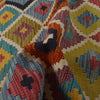 Multi Color ful Flat-Weave Wool Kilim 3' 4" x 4' 10" ft / 101 x 147 cm - No. P35733