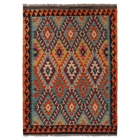 Handmade Vegetable Kilim 3' 6" x 4' 9" ft / 106 x 144 cm - No. P35734