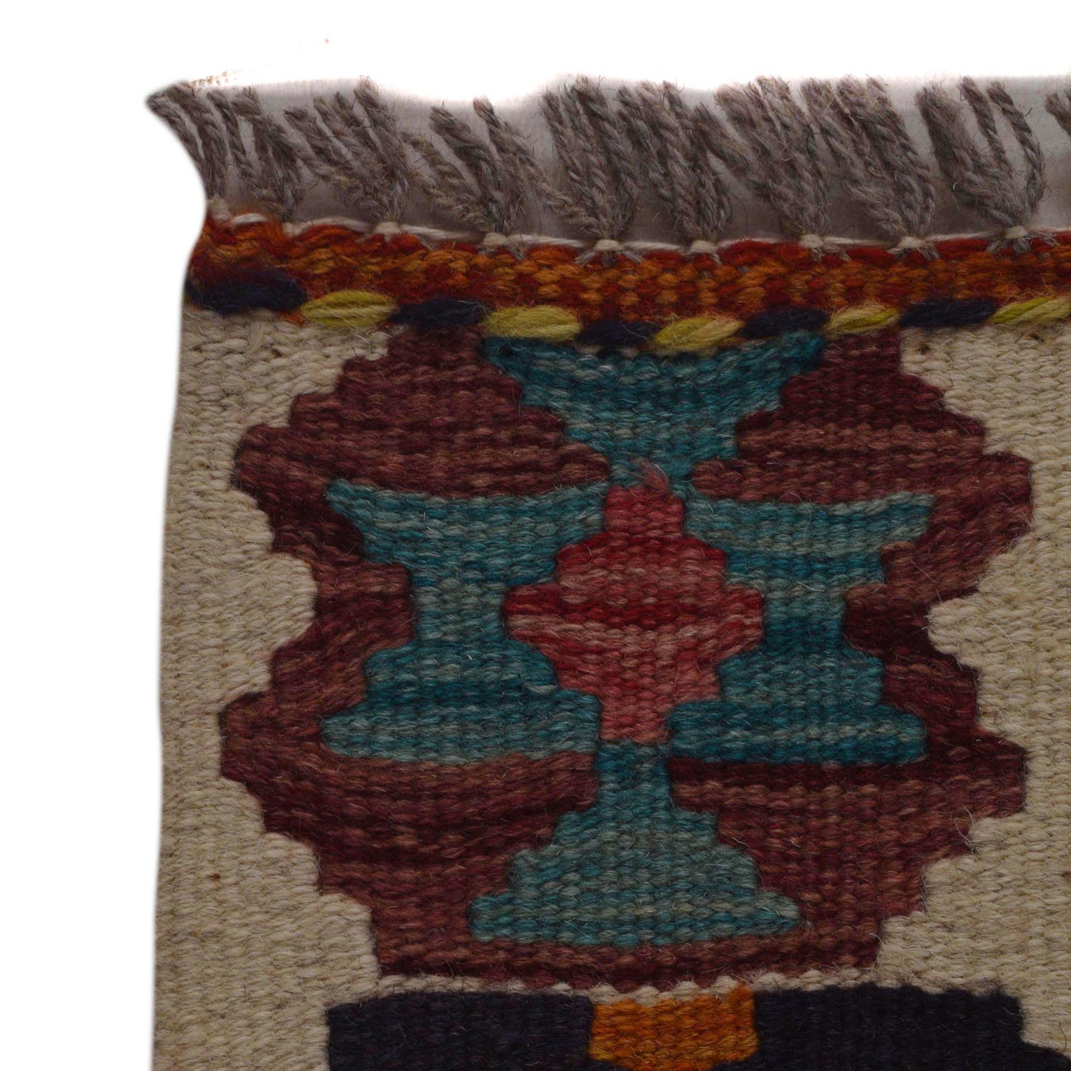 Handmade Vegetable Kelim 3' 3" x 4' 11" ft / 99 x 150 cm - No. P35735