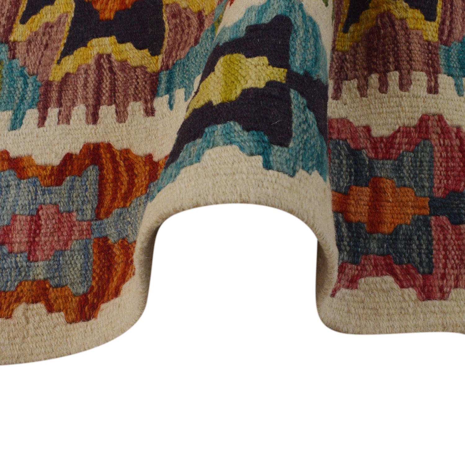 Handmade Vegetable Kelim 3' 3" x 4' 11" ft / 99 x 150 cm - No. P35735