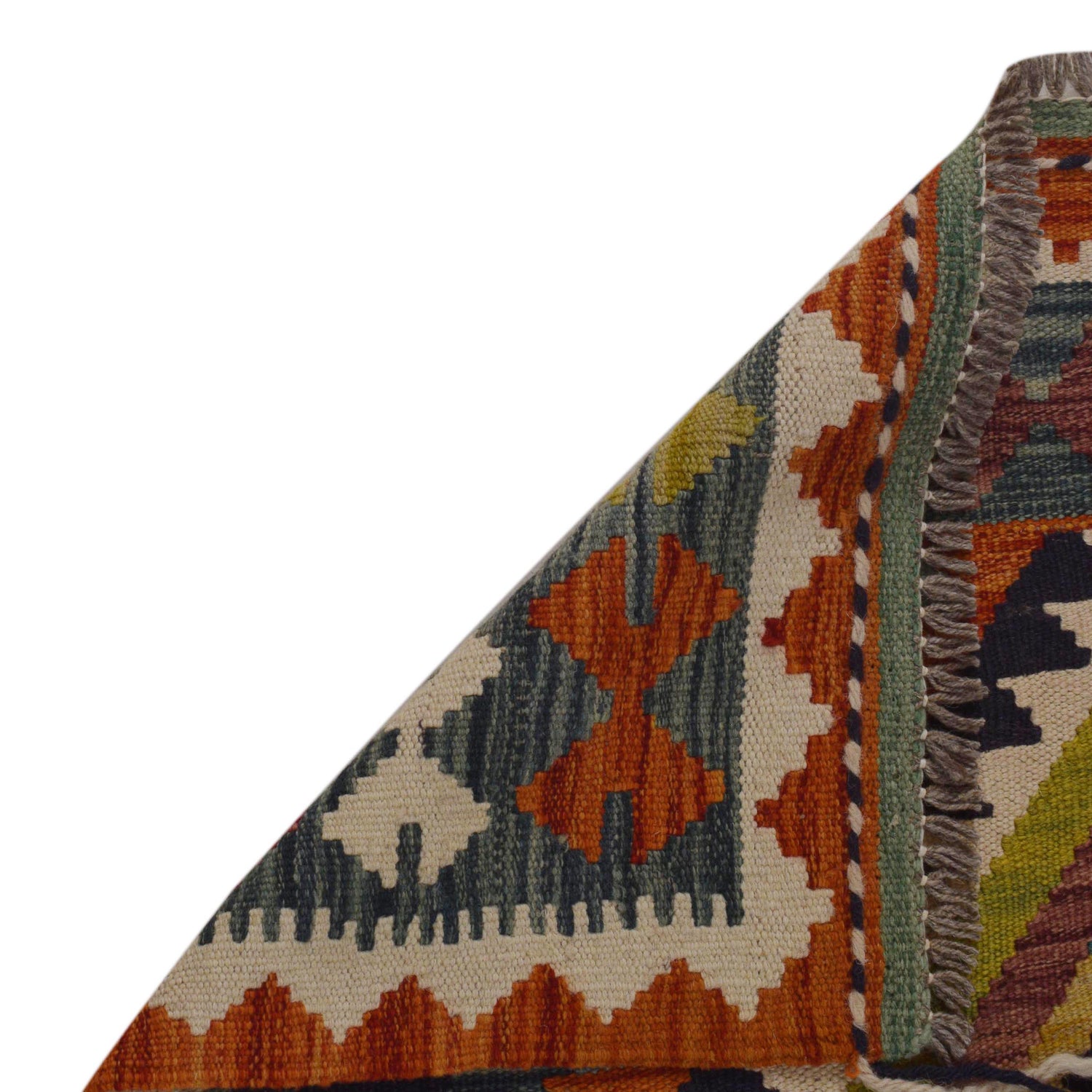 Hand Knotted Afghan Style Kilim 3' 2" x 4' 11" ft / 98 x 149 cm - No. P35736