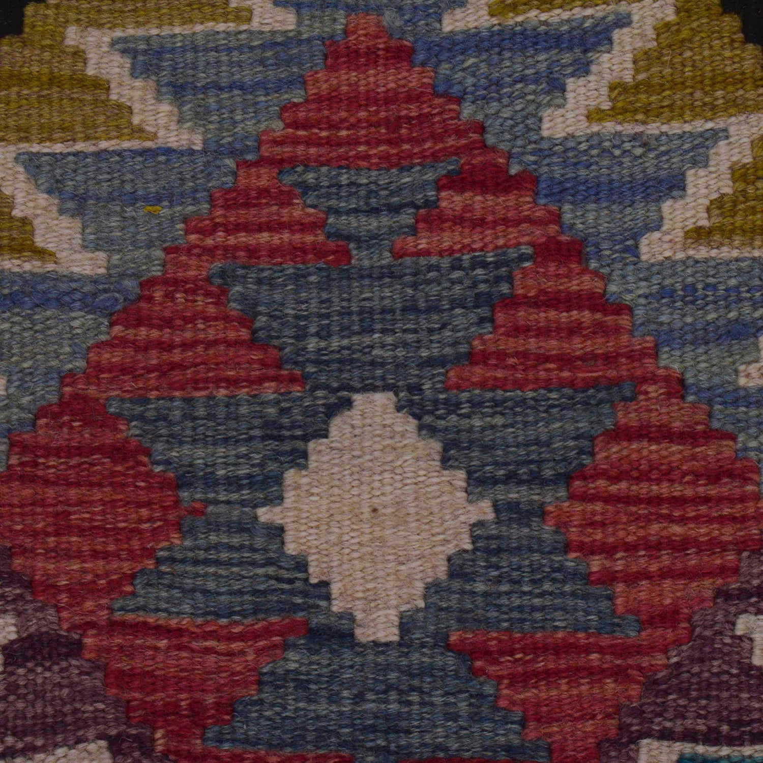 Handmade Turkish Design Wool Kilim 3' 5" x 5' 1" ft / 104 x 154 cm - No. P35738