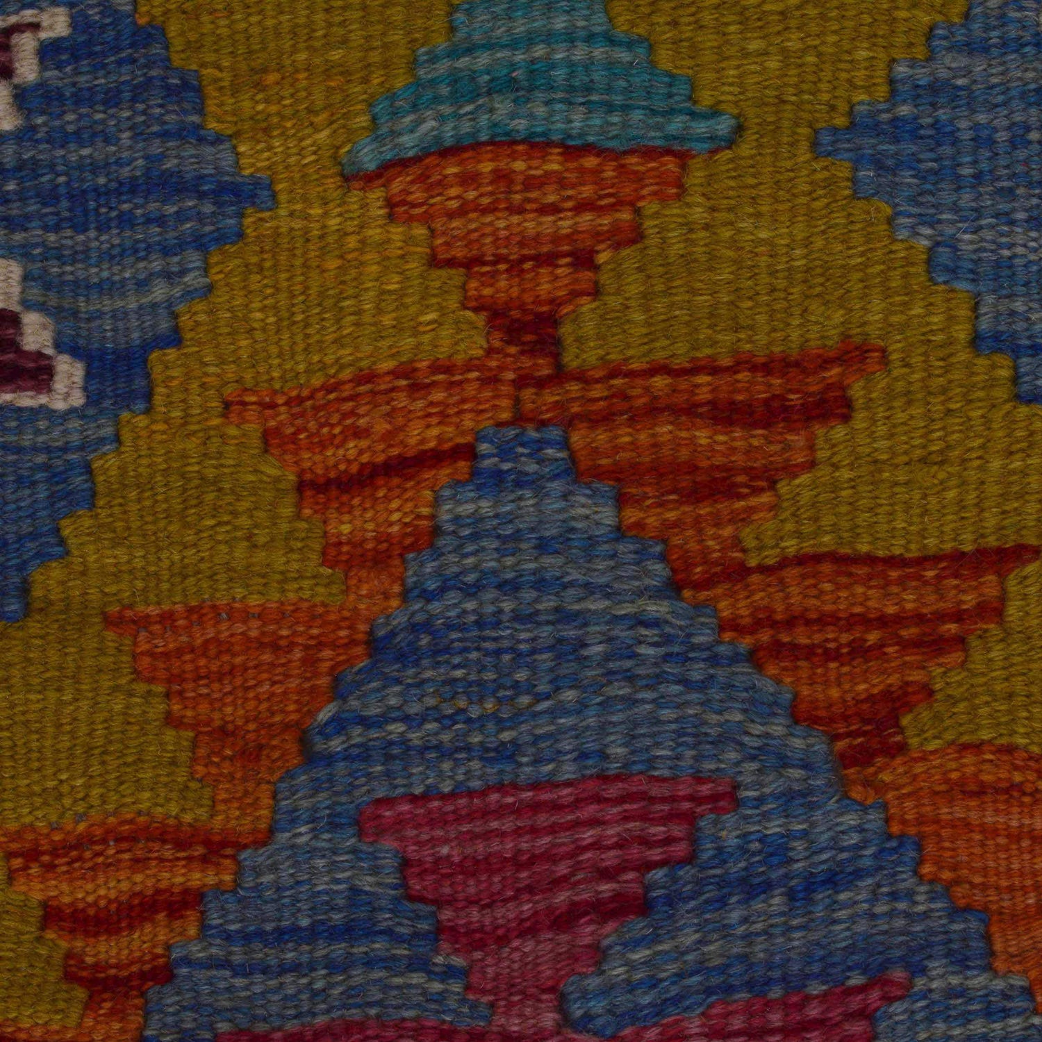 Handmade Afghan Vegetable Kilim 3' 3" x 5' 4" ft / 100 x 162 cm - No. P35741