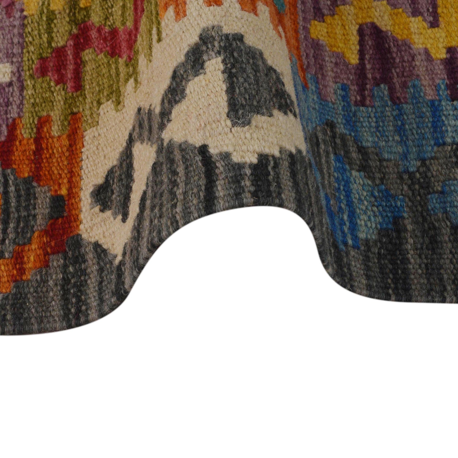 Hand Made Afghan Kilim 3' 3" x 5' 2" ft / 98 x 158 cm - No. P35742