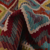 Multi Color ful Flat-Weave Wool Kilim 3' 5" x 4' 9" ft / 104 x 145 cm - No. P35743