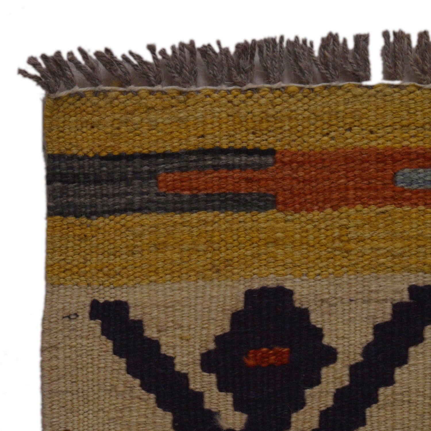 Hand Knotted Afghan Style Kilim 3' 3" x 5' 1" ft / 99 x 156 cm - No. P35746