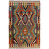 Hand Woven Wool Kelim 3' 3" x 4' 9" ft / 100 x 146 cm - No. P35747