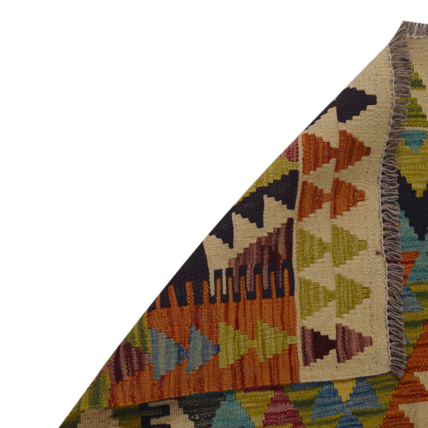 Hand Woven Wool Kelim 3' 3" x 4' 9" ft / 100 x 146 cm - No. P35747