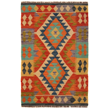 Handmade Vegetable Kilim 2' 8" x 4' 0" ft / 81 x 123 cm - No. P35759