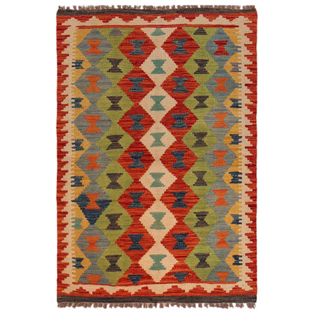 Handmade Vegetable Kelim 2' 8" x 4' 0" ft / 82 x 123 cm - No. P35760