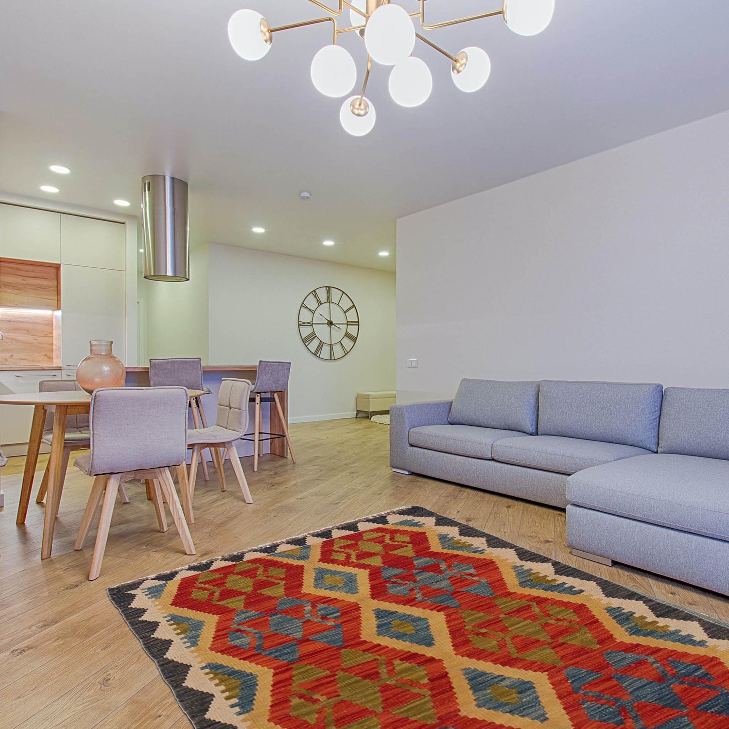 Hand Knotted Afghan Style Kilim 2' 8" x 3' 11" ft / 81 x 120 cm - No. P35761