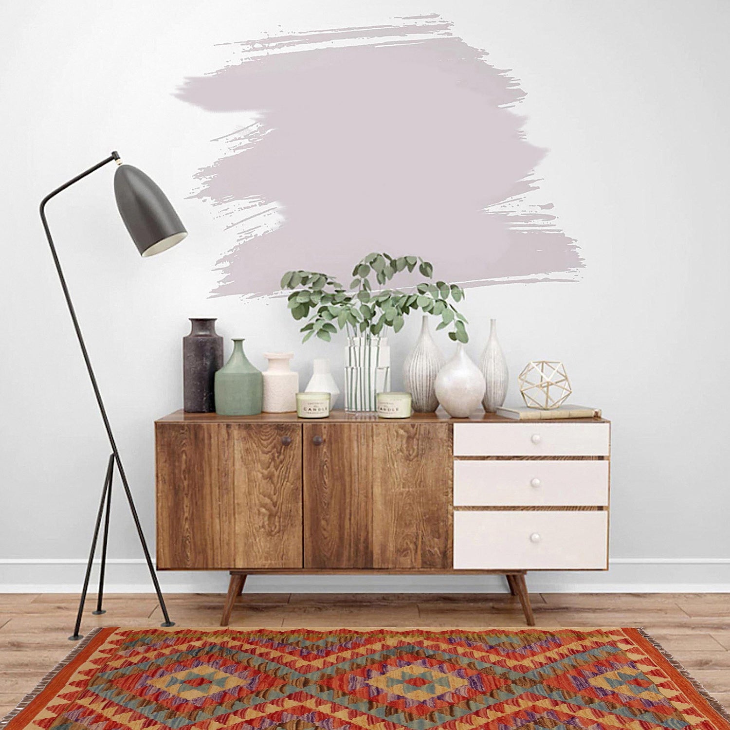 Handmade Turkish Design Wool Kilim 2' 6" x 4' 0" ft / 77 x 121 cm - No. P35763