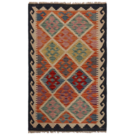 Handmade Vegetable Kilim 2' 9" x 4' 7" ft / 85 x 140 cm - No. P35853