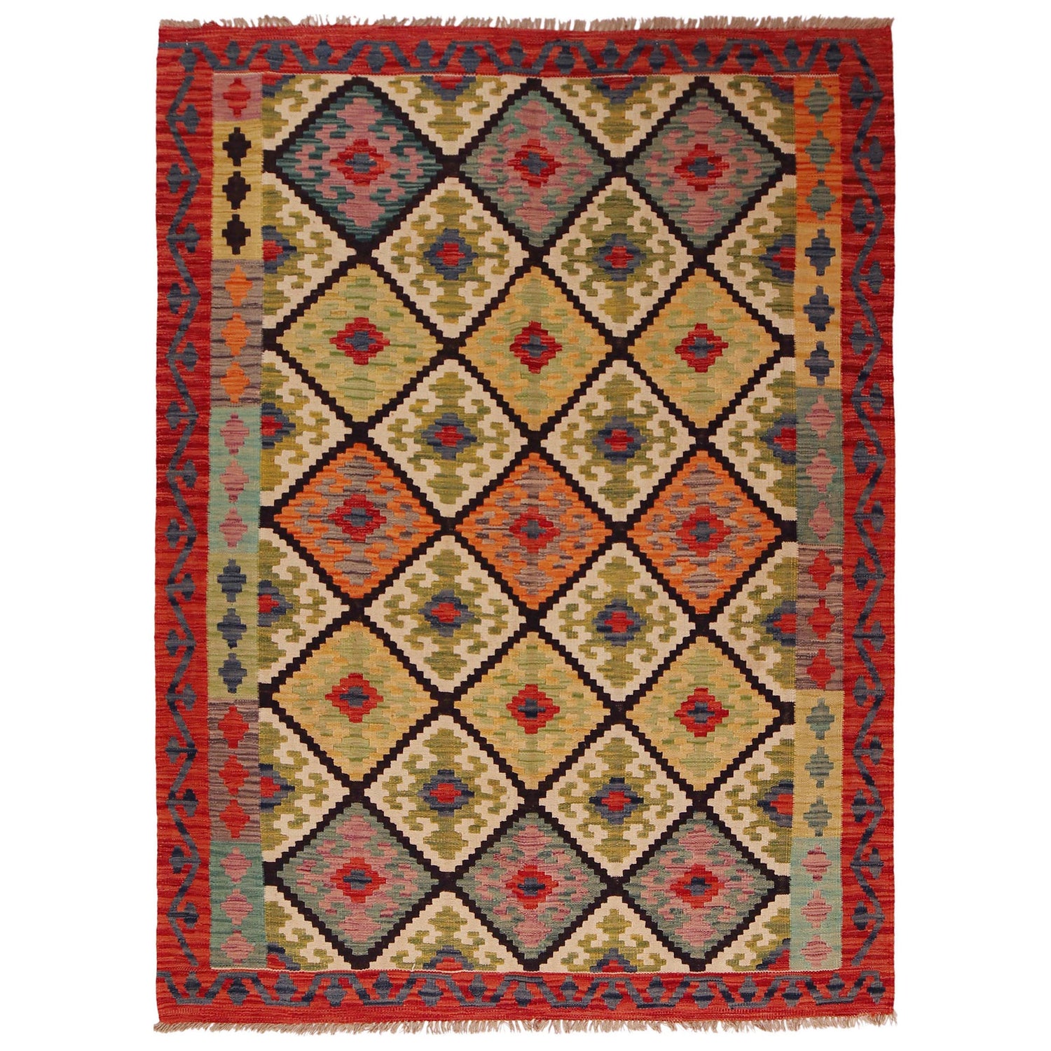Medium Size Chobi Kilim 5' 0" x 6' 10" ft / 152 x 209 cm - No. P35854