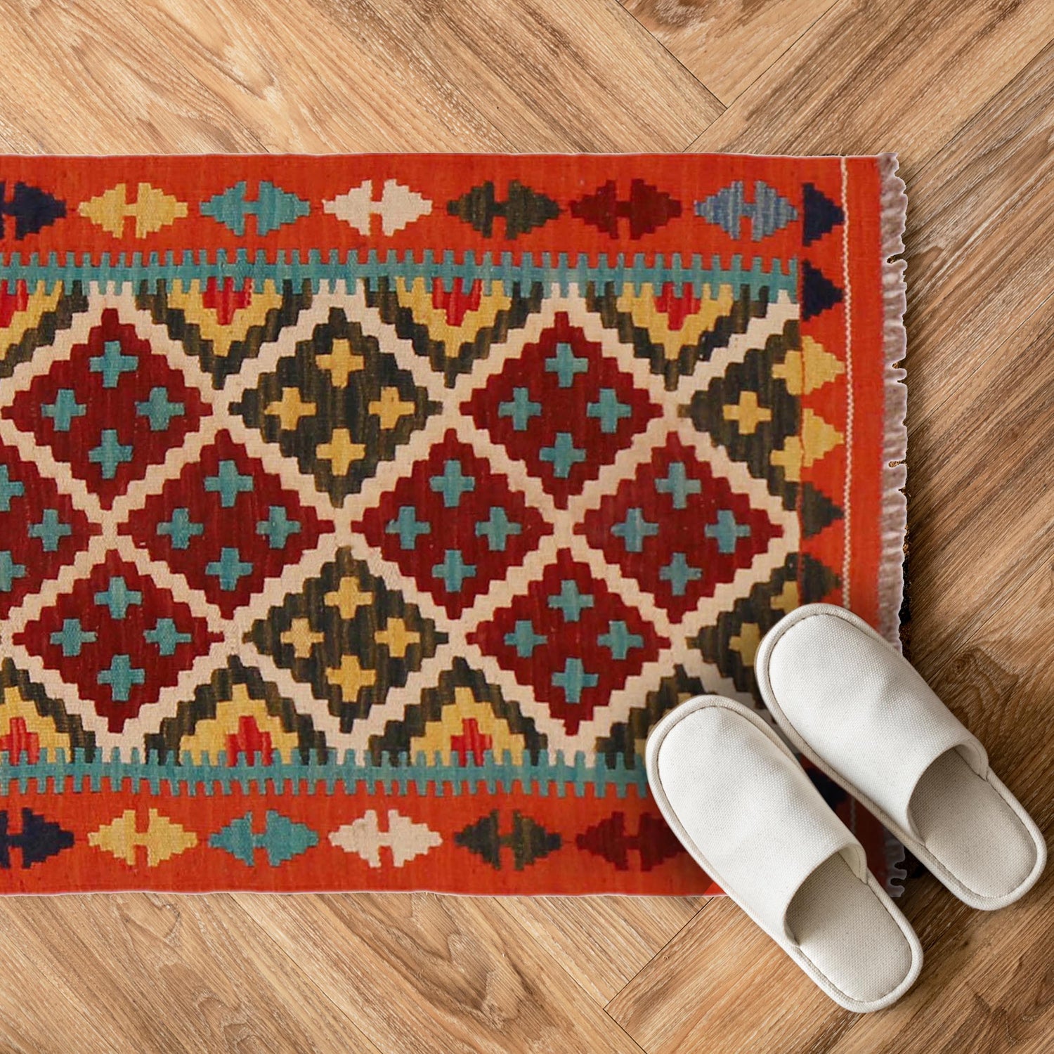 Small Size Chobi Kilim 2' 1" x 3' 0" ft / 63 x 92 cm - No. P35957