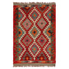 Handmade Vegetable Kilim 2' 2" x 3' 3" ft / 66 x 100 cm - No. P35963