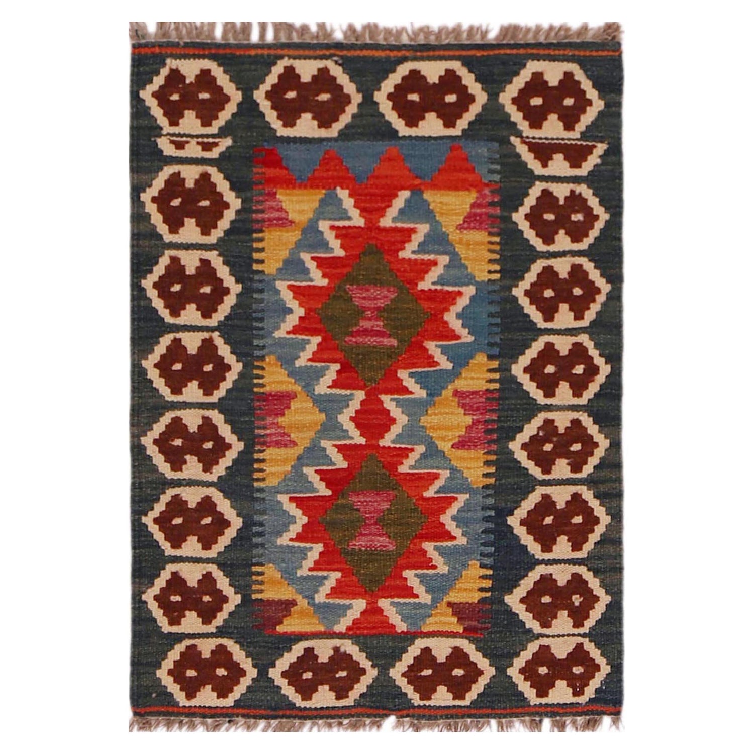 Small Size Chobi Kilim 1' 11" x 2' 9" ft / 59 x 84 cm - No. P35980