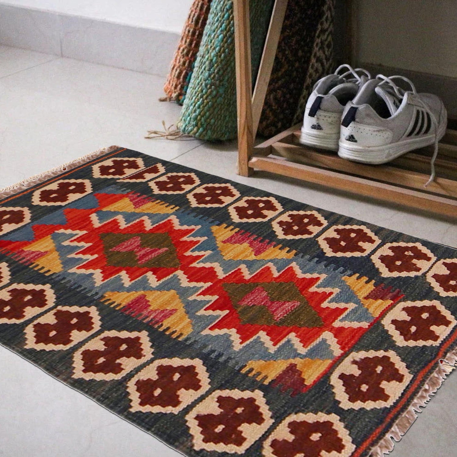 Small Size Chobi Kilim 1' 11" x 2' 9" ft / 59 x 84 cm - No. P35980