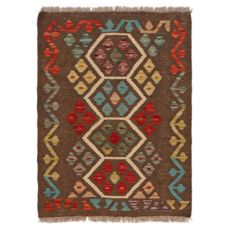 Handmade Vegetable Kilim 2' 1" x 2' 10" ft / 64 x 87 cm - No. P36001