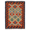 Hand Made Afghan Kilim 2' 1" x 2' 11" ft / 64 x 90 cm - No. P36011